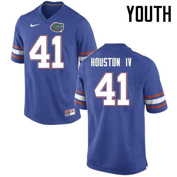 Florida Gators Youth #41 James Houston IV College Football Jersey Blue